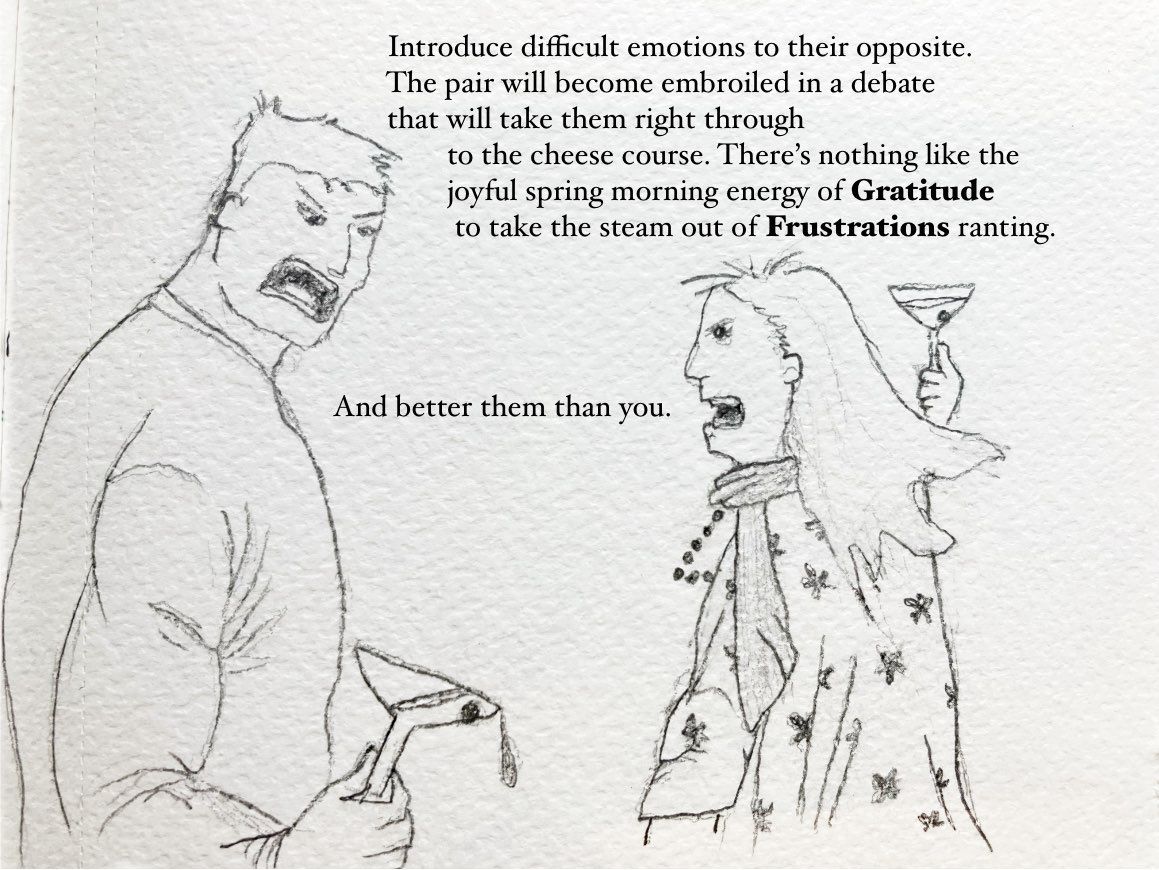 A dinner party from hell: a comic